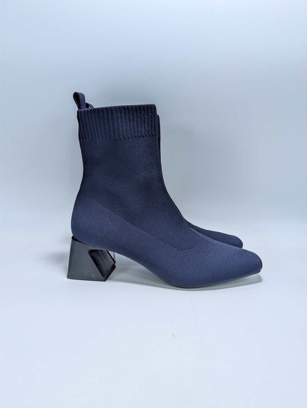 Vivaia Regina Pro Square-Toe Water-Repellent Block Heeled Boots - Navy